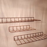 Vintage brass shelves
