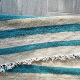 Double-sided kilim wool carpet fully handmade