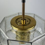 Suspension des années 60 70 Glashütte Limburg Allemagne verre et laiton Space Age