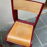 Vintage metal and wood school chairs adult size