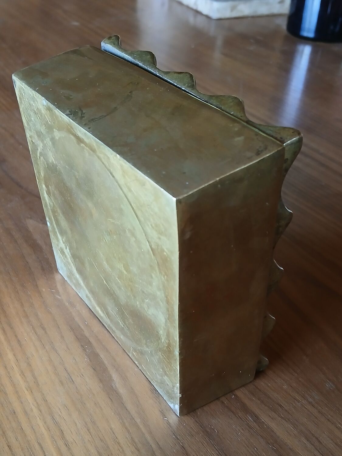 Ultima ashtray, solid brass, Sweden 1970