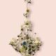 Lustre italien Tole Flower années 1960