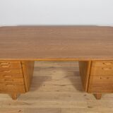 Art Deco Oak Freestanding Desk by Gunnar Ericsson for Facit AB Buromöbel