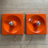 Pair of Quadro wall lamps by Jurgen Lange for Schönbuch. 1970
