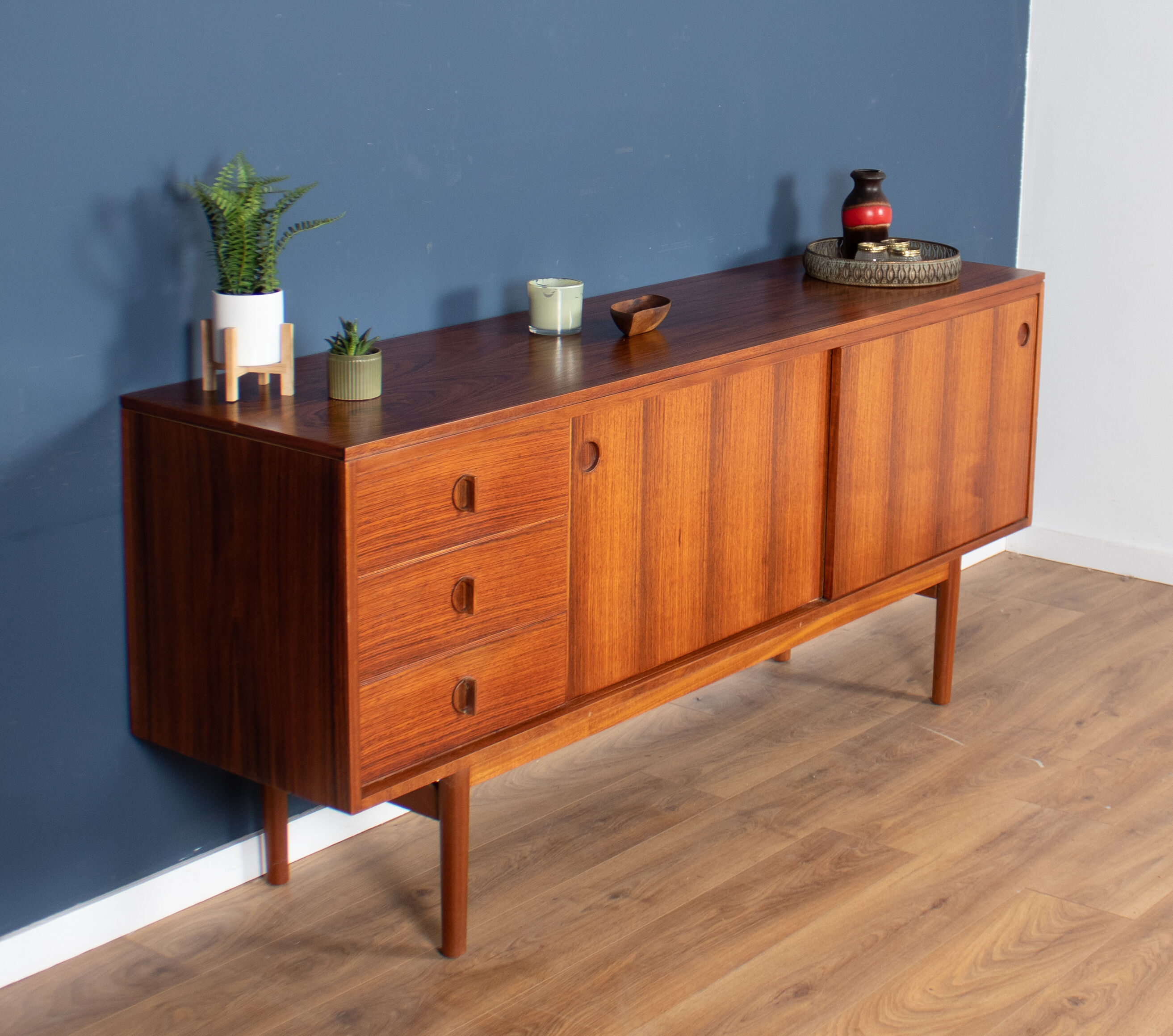 Retro 1960s Retro Rosewood & Walnut By Gordon Russell Of Broadway