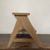 Weathered wooden step stool