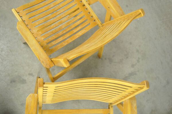 Chaises de salle à manger pliables vintage originales de l'architecte slovène Niko Kralj (1920-2013) pour Stol
