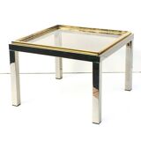 Table basse carrée Flaminia Belgochrom W. Rizzo. Vintage 70s