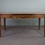 Table à manger française ancienne en chêne du début du 19ème siècle