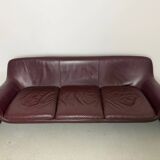 Sculptural 3-seater Leather Sofa by Cinova, Italy 1970s