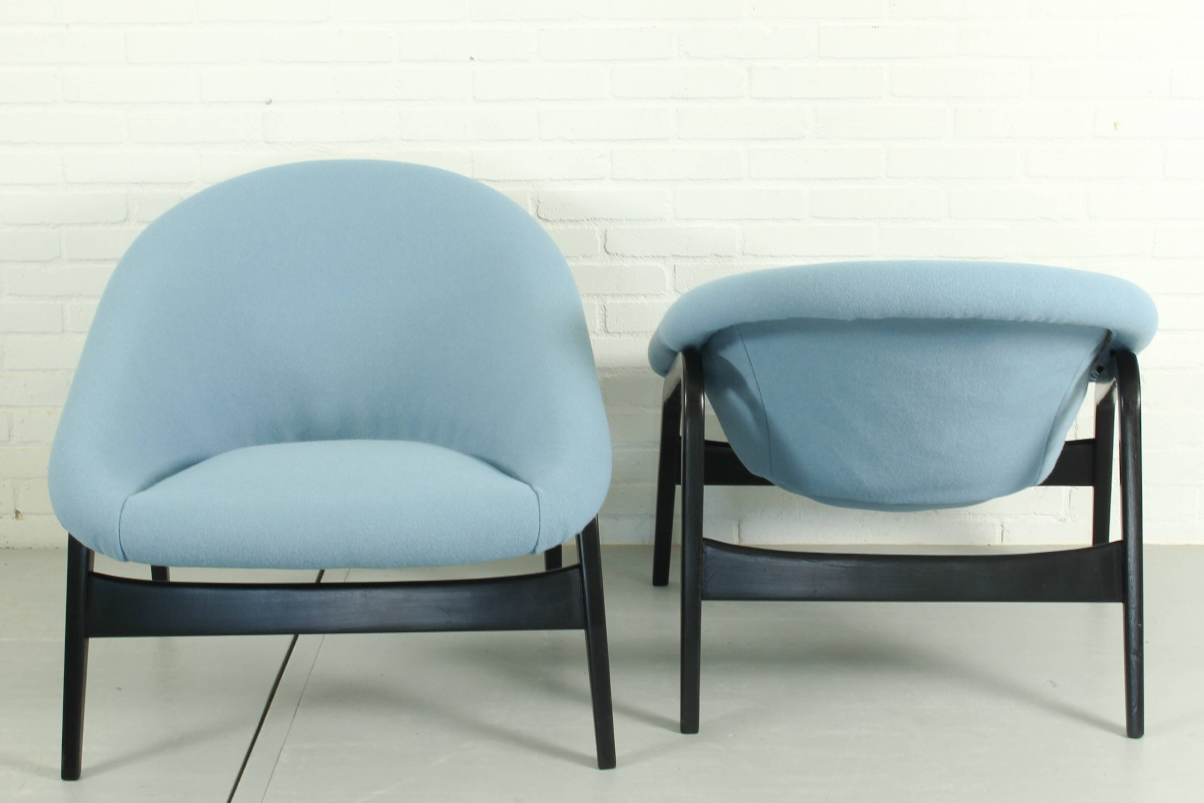 Set of 2 Hartmut Lohmeyer for Artifort lounge chairs Model 118 'Columbus',  The Netherlands 1957