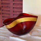 Sublime cup signed salviati murano, vintage model "pizzicati" 36 cm