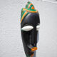 African polychrome faience mask from the Claude Tabet workshop, wall decoration, 50/60's