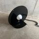 Black “Luna” lamp by Rinaldo Cutini