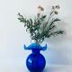 Blue ruff vase