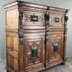 Antique carved wooden buffet in Renaissance style, late 18th / early 19th century.