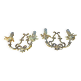 Pair of Louis XV Style Bronze Sconces