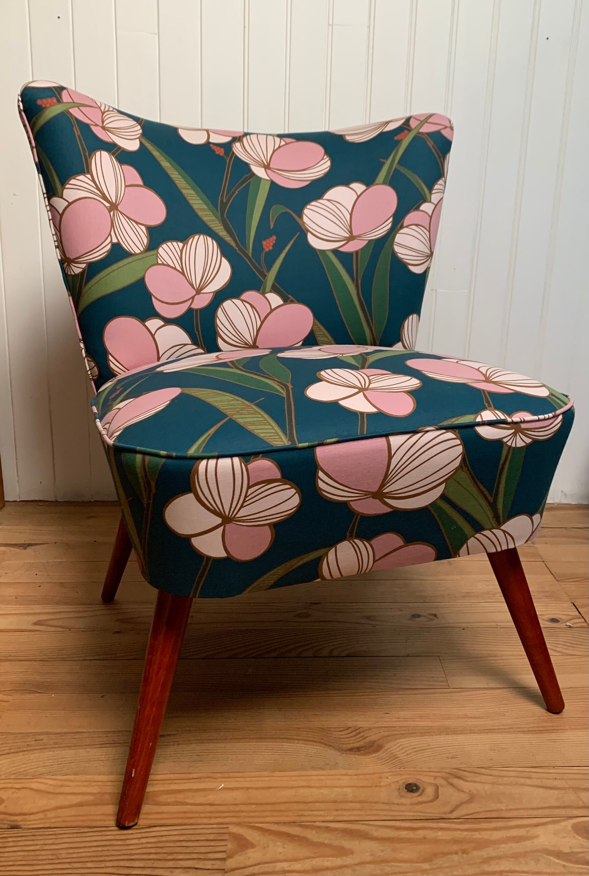 Period cocktail chair upholstered