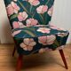 Period cocktail chair upholstered
