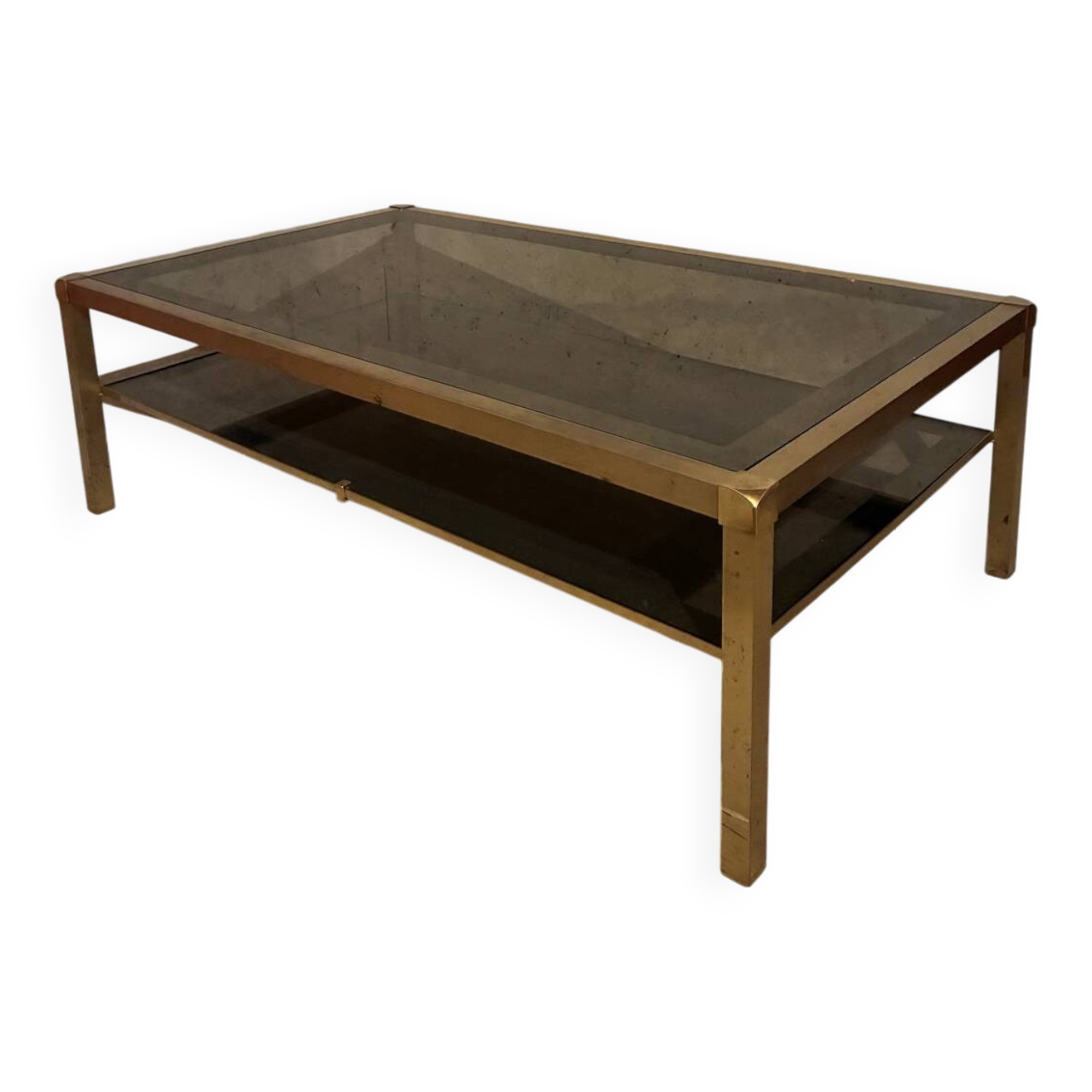 Vintage Italian brass coffee table – Mara – 1970s