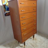 Vintage rag chest of drawers from the 60s seven drawers