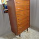 Commode chiffonnier vintage des années 60 sept tiroirs