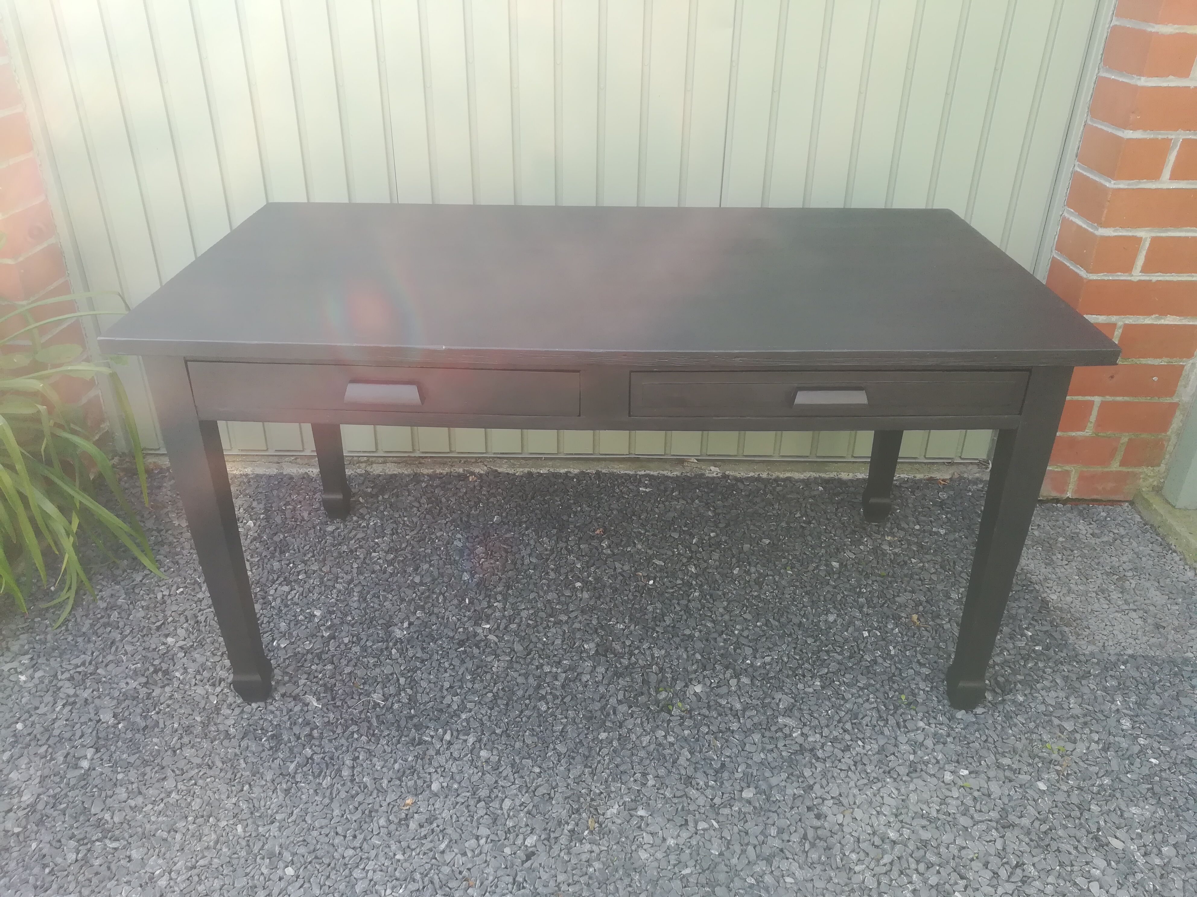 Patinated oak table