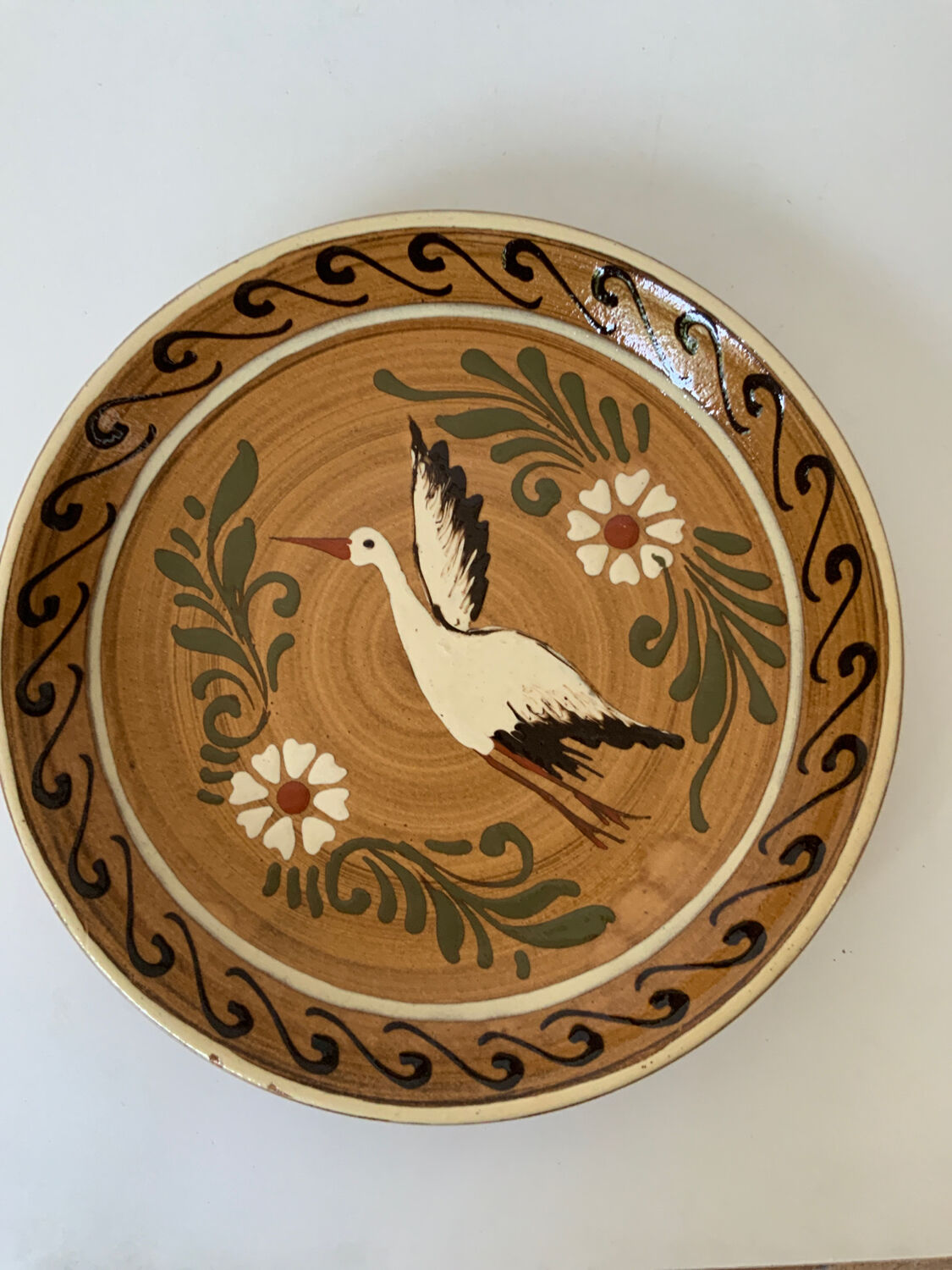 Selency x Monoprix Croisé Laroche stork plate