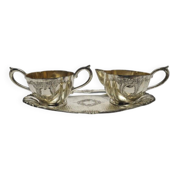 Pop art sugar bowl and milk jug, Sweden, 1960s, set of 3