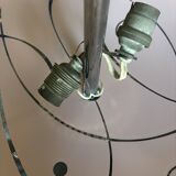 Vintage 1950s pink glass dome ceiling light - 39 x 40 cm