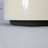 Important cylindrical planter in cream lacquered fiberglass, circa 1970