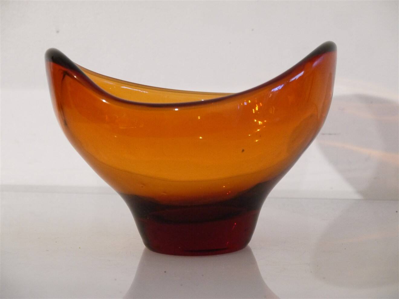 Scandinavian free-form glass bowl
