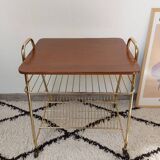 Side table for storing vinyl records