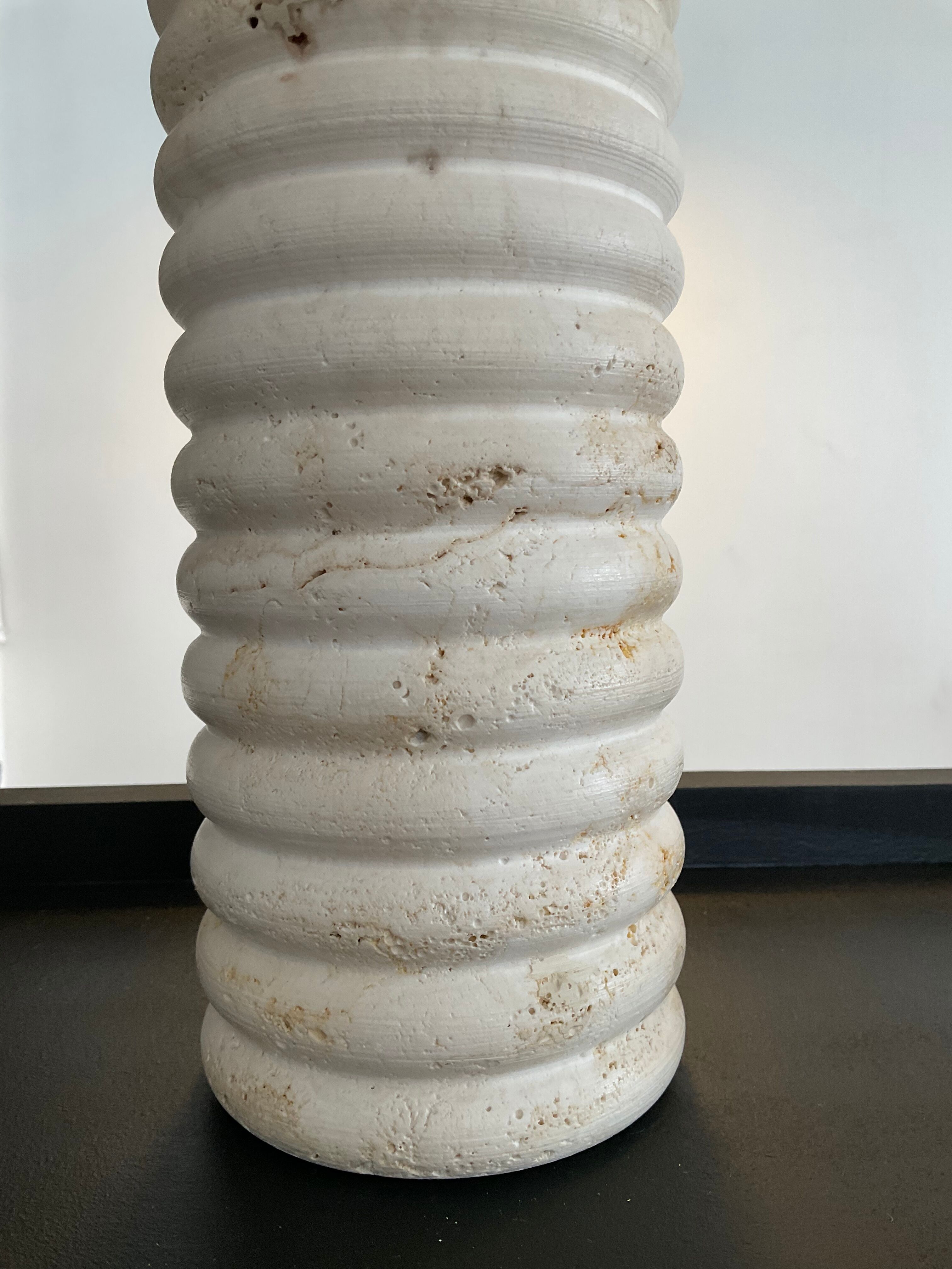 Travertine lamp from the 70s