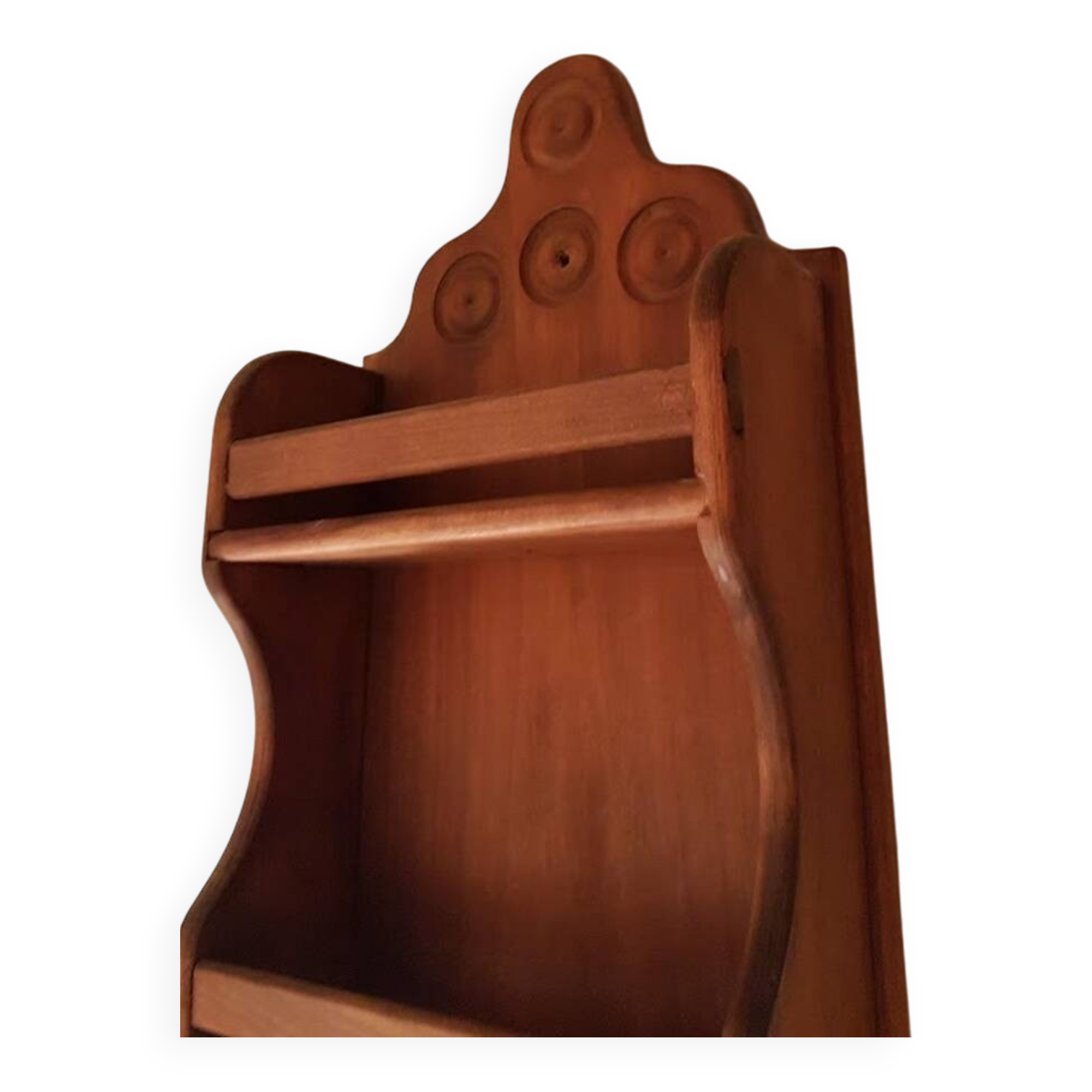 Handcrafted wooden spice rack 56 cm high