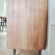 Small renovated vintage sideboard, 1950s-60s in dark wood veneer.