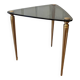 Tripod table in smoked glass – triangular top – 1950s–1960s