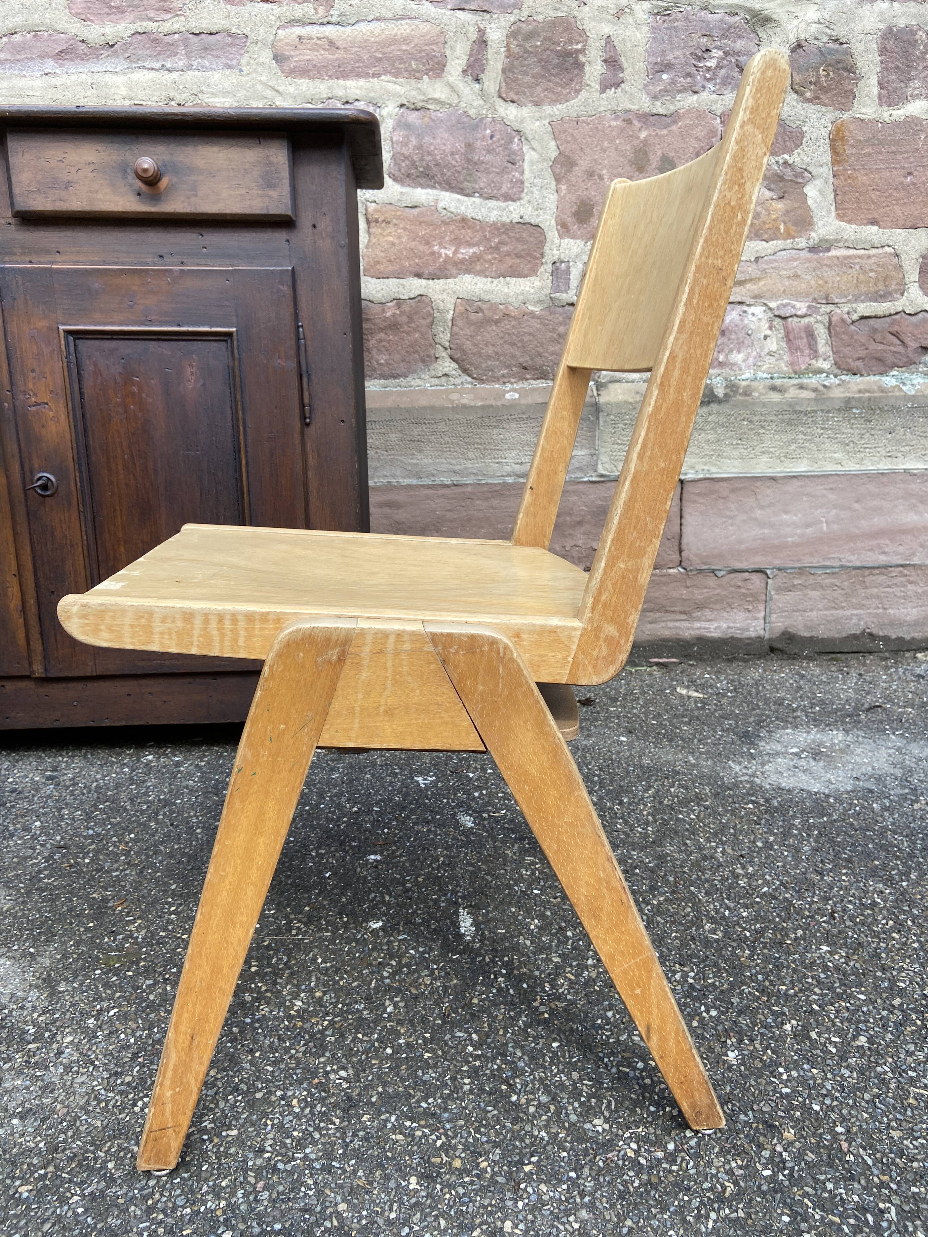 Pair of scandinavian chairs feet compass 1960