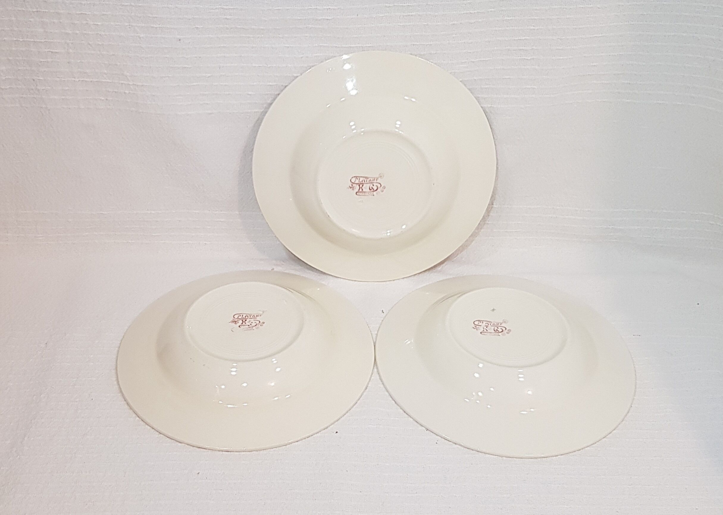 3 tablespoons in Luneville model Platane earthenware, iron earth
