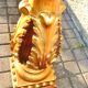 Decorative plaster column - gold lamp base - Creation JP France