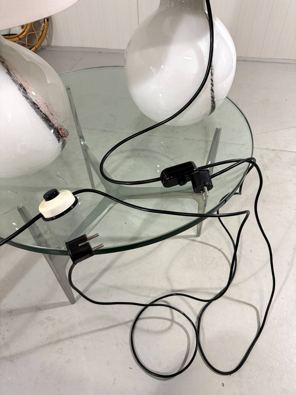 Peill & Putzler large glass table lamps 1970’s