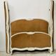Louis XV style bed in patinated hornbeam, 20th century.