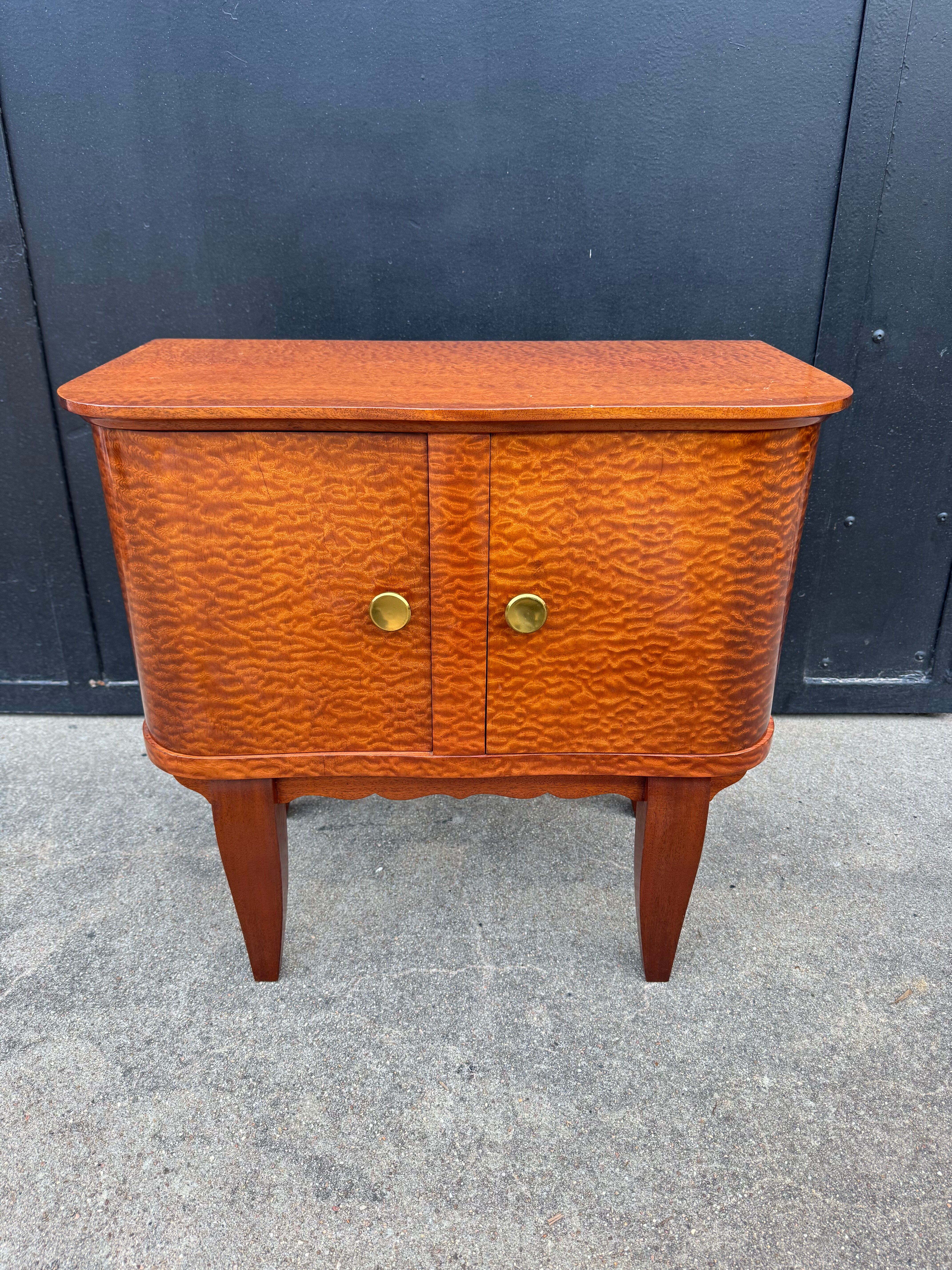 Mahogany veneered bedside table from the 1950s.