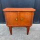 Mahogany veneered bedside table from the 1950s.