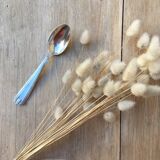 10 silver metal spoons art deco style