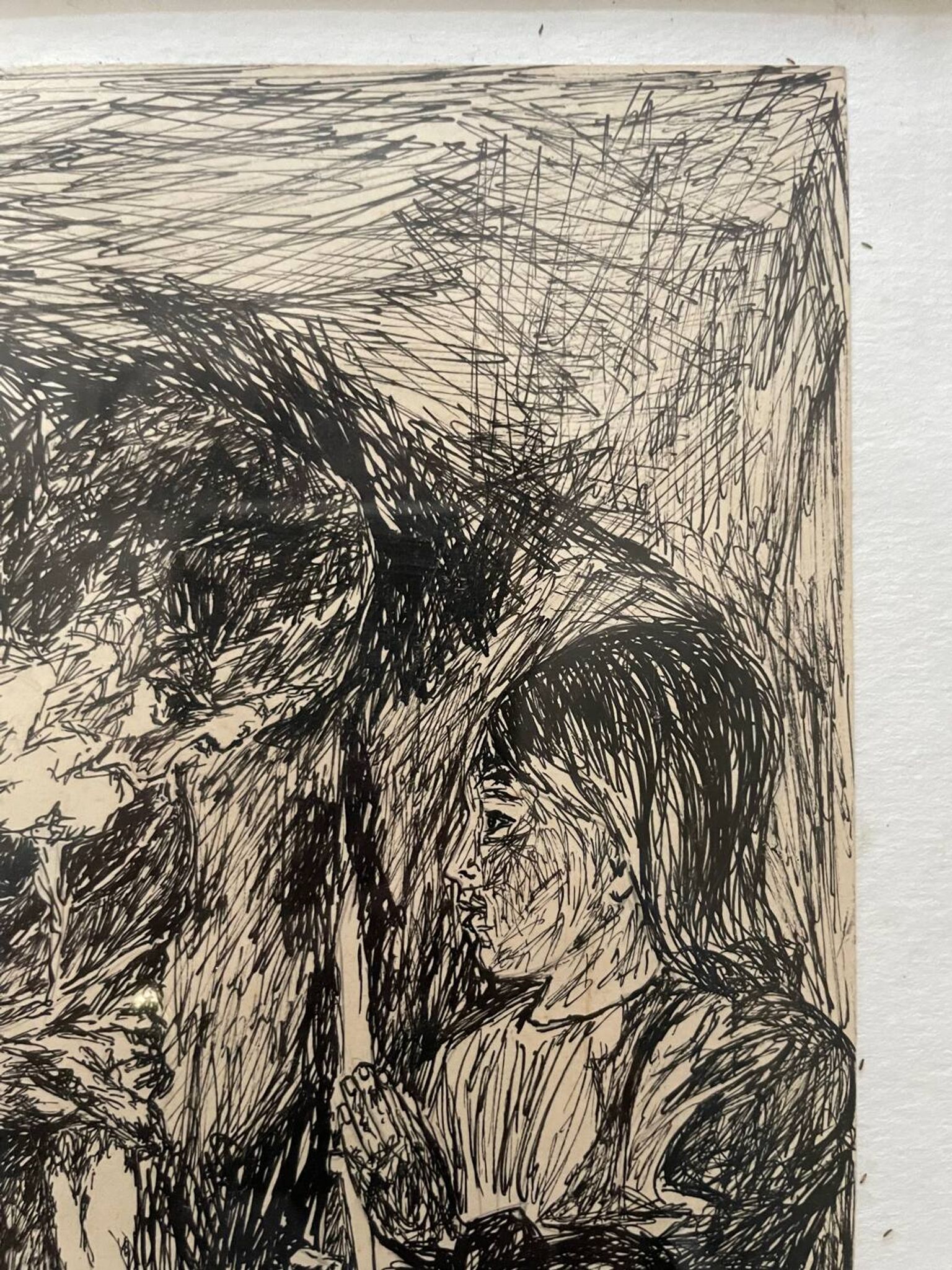 Tableau encre de chine XXe