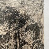 Tableau encre de chine XXe