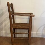 Fauteuil paillé ancien