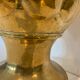 Vase with godrons in hammered brass XX century