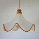 Hand Blown Murano Glass Pendant Light – Amber Rim, 1970s Italy Design